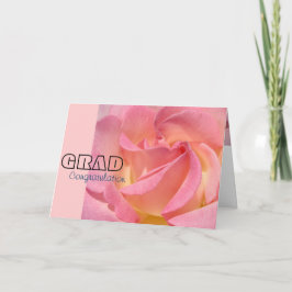 GRAD Felicitatie wenskaarten Roze Roos Kaart