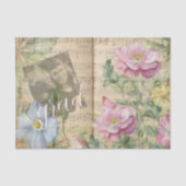 Grad Floral Piano Music Junk Journal Decoupage Tissuepapier (Voorkant)