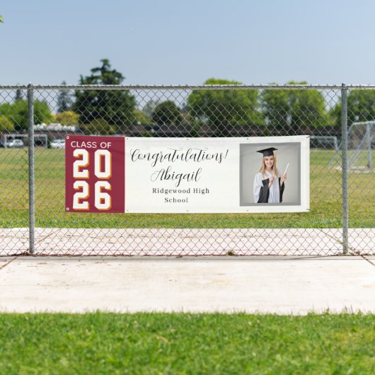 Grad Foto Banner - Gefeliciteerd 2026 Aangepaste B (Insitu)
