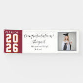 Grad Foto Banner - Gefeliciteerd 2026 Aangepaste B (Horizontaal)