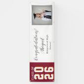 Grad Foto Banner - Gefeliciteerd 2026 Aangepaste B (Verticaal)