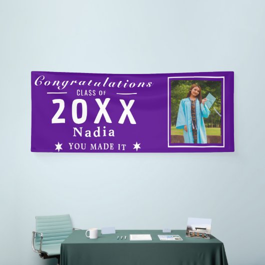 Grad Foto Banner - Gepersonaliseerde Aangepaste Kl (Beurs)
