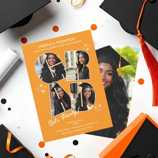 GRAD Foto Collage Afstudeerfeest Kaart