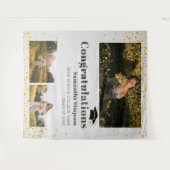 Grad Foto Collage Foto Booth Afstuderen Achtergron Wandkleed (Voorkant (horizontaal))