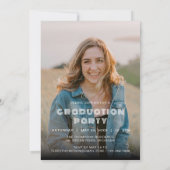 Grad Foto Collage Zwart Goud Afstuderen Kaart (Achterkant)