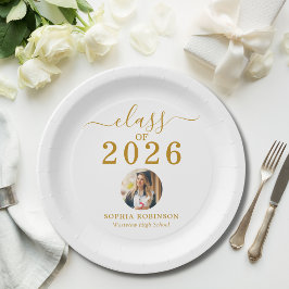 Grad Foto Klas van 2026 Gouden Schrift Graduatie Papieren Bordje