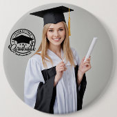 Grad Foto Knop - Aangepaste Gepersonaliseerde Spel Ronde Button 6,0 Cm (Voorkant)
