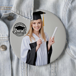 Grad Foto Knop - Aangepaste Gepersonaliseerde Spel Ronde Button 6,0 Cm