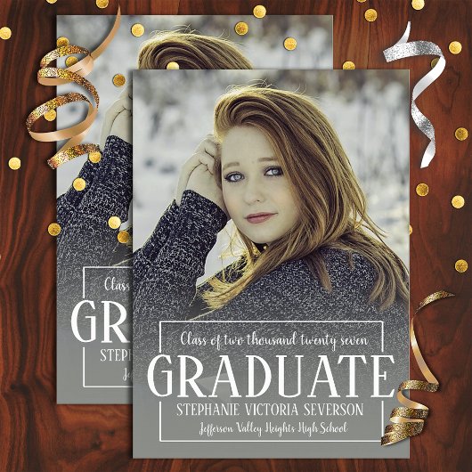 Grad Foto Sjabloon Afstudeerfeest Kaart