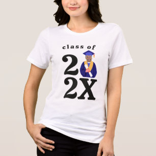 Grad Foto T-shirt - Maatwerk Jaar Toga Hoed Tee