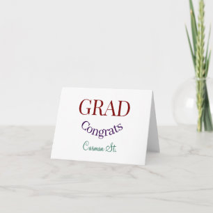 grad gelukwensen mauve paars vet jaar 20XX afgestu Bedankkaart