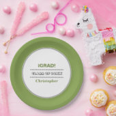 Grad. Gepersonaliseerde afstudeerfeest Papieren Bordje (Feest)