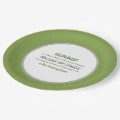 Grad. Gepersonaliseerde afstudeerfeest Papieren Bordje (Gekanteld)