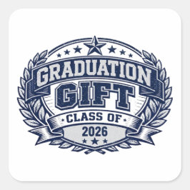 Grad Geschenk – Perfecte Afstudeerfeest Vierkante Sticker