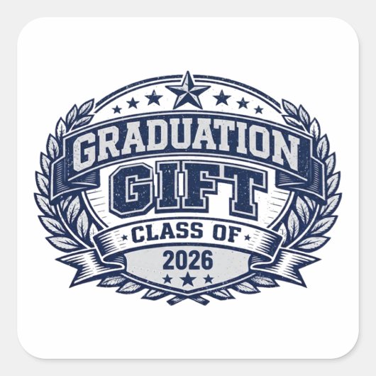 Grad Gift – Perfect Graduation Celebration Vierkante Sticker (Voorkant)