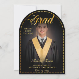 Grad. Gouden greep Verlicht je toekomst Kaart