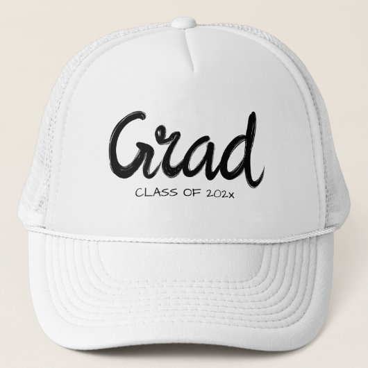 Grad graduate personalized year handwriten text trucker pet (Voorkant)