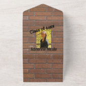 Grad Graffiti-foto op stenen muur  All In One Uitnodiging (Buitenkant)