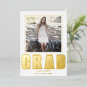 GRAD Klas van 2025 afstudeer witte aankondiging (Staand Voorkant)