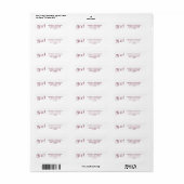 Grad Klasse '26 Maroon Typografie Retouradres Etiket (Full Sheet)