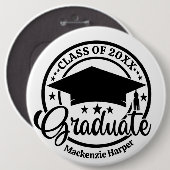 Grad Knop Speld - Aangepaste Naam Gepersonaliseerd Ronde Button 6,0 Cm (Voorkant /achterkant)