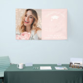 Grad Modern Bloem Afgestudeerd Afstudeerfeest Spandoek (Beurs)