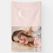 Grad Modern Bloem Afgestudeerd Afstudeerfeest Spandoek (Verticaal)