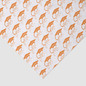 Grad Modern Oranje Afstudeerhoedje Tissuepapier (Detail)