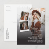 Grad Multi Foto Script Afstudeerfeest 2026 Uitnodiging Briefkaart (Voorkant / Achterkant)