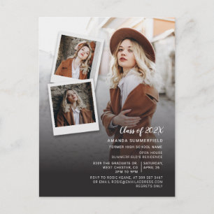 Grad Multi Foto Script Afstudeerfeest 2026 Uitnodiging Briefkaart