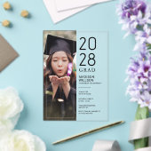 Grad Party Custom Photo Acryl Uitnodigingen (Insitu (Huwelijk))