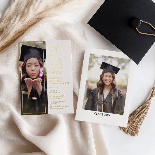 Grad Party Custom Photo Folie Feestdagenkaart