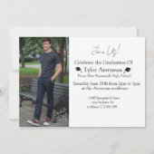 Grad Party Photo Calligraphy Personalize Bedankkaart (Achterkant)