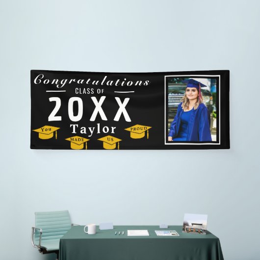 Grad Photo Banner - Personalized Congrats Custom (Beurs)