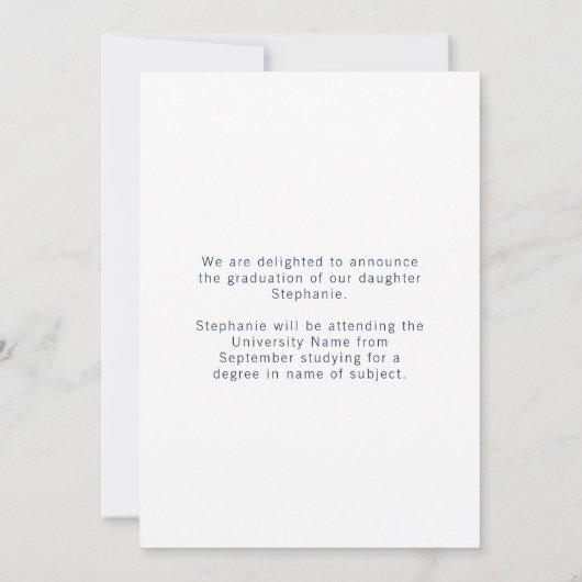 Grad Photo Cap Red Black 2022 Graduation Aankondiging (Achterkant)