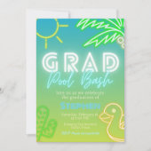 Grad Pool Bash - Pool Party Kaart (Voorkant)