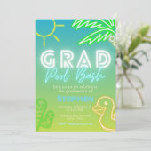 Grad Pool Bash - Pool Party Kaart (Staand voorkant)
