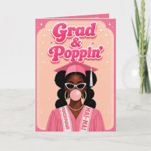 Grad & Poppin' Trendy Roze Bubblekauwgom Afstudere