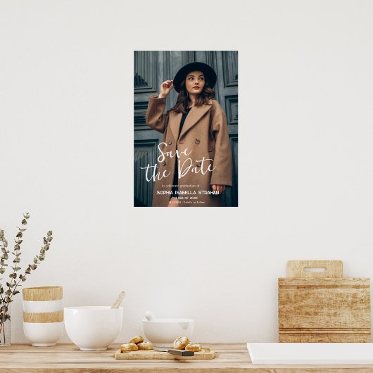 Grad Poster - Aangepaste Naam Datum Save The Date (Keuken)