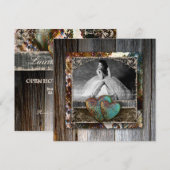 Grad Quinceanera Sweet 16 Vintage Boerderij Kaart (Voorkant / Achterkant)