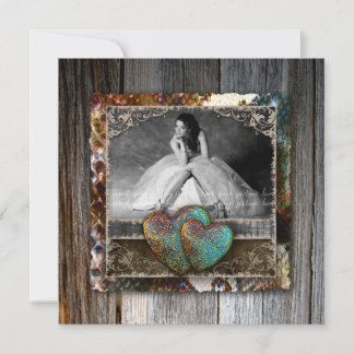 Grad Quinceanera Sweet 16 Vintage Boerderij Kaart