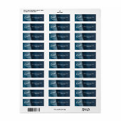 Grad Retouradreslabel Oceaanblauw Etiket (Full Sheet)