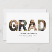 GRAD Typografie 4 Afbeelding Afstudeeraankondiging Kaart (Voorkant)