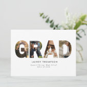 GRAD Typografie 4 Afbeelding Afstudeeraankondiging Kaart (Staand voorkant)