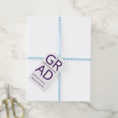 Grad typografie moderne afstuderen eenvoudig minim cadeaulabel (Met Touw)