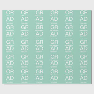 Grad typografie moderne afstuderen eenvoudig minim cadeaupapier