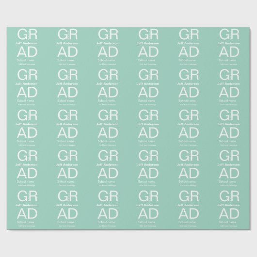 Grad typografie moderne afstuderen eenvoudig minim cadeaupapier (Vlak)