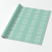 Grad typografie moderne afstuderen eenvoudig minim cadeaupapier (Uitgerold)