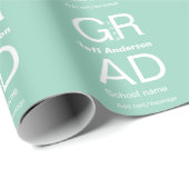 Grad typografie moderne afstuderen eenvoudig minim cadeaupapier (Rol Hoek)