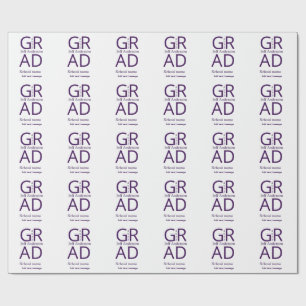 Grad typografie moderne afstuderen eenvoudig minim cadeaupapier